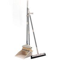 ZHONGYI666 Dust Pan and Broom Long Handle Dustpan, Can be Removed Sweep Set,dust Pan and Broom Combo Artifact Standing Upright Foldable Set,180° Rotatable,Convenient Storage,for Office