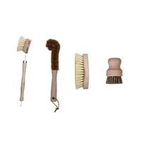 UBae Sisal Brush 4pcs Kit Kitchen Cleaning Brushes Set Pot Brush Cup Brush Dish Brush Fruit Brush for Cleaning Tool