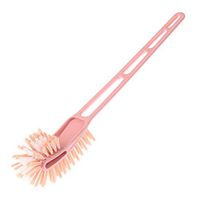 Toilet Brush,Bathroom Accessories Set,Compact Long Brush for Bathroom Toilet,Double Side Cleaning Brush,Creative Cleaning PP Toilet Brush,Bathroom Décor,Pack of 3 Set (Pink)