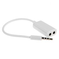Amazon Fire HD 10 Compatible 3.5mm Headset Splitter Earphone Speaker Audio Y Adapter 2-Port White