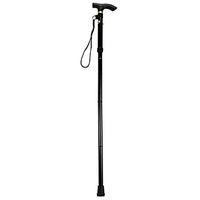 Xqr Old Man's Cane Folding Crutches Old Non-Slip Ultra-Lighting Aluminum Alloy Walking Stick Walker Adjustable Telegraphic Outdoor Walking Stick,Black