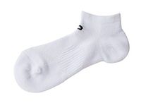 Phiten Titanium Sports Ankle Socks (2 Pair), White, 10.5"-11.5"