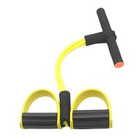 Multi-Function Adjustable Foot Pedal Pull Rope High Strength Foot Abdomen Trainer Sit-up Chest Fitness Beauty Leg Equipment (yellow, one size)