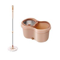MOP Spinning and Bucket Cleaning Set Adjustable Hangable Multifunction Household Beige Head4