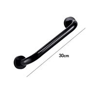 Never give up Space Aluminum Barrier-Free Bathroom handrail Toilet Elderly Safety Handle Bathtub Stairs Anti-Slip Handle(Black) (Size : 30cm)