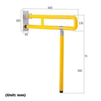 Cajolg Bjolg Handrails Grab Bar Bathroom Handicap Grab Bars, Handicap Toilet Seat Shower Bathtub Safety Grab Bar Elderly Disabled Aids,E