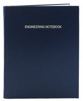 BookFactory Engineering Notebook - 96 Pages (.25" Engineering Grid Format), 8 7/8" x 11 1/4", Engineering Lab Notebook, Blue Cover, Smyth Sewn Hardbound (EPRIL-096-LGS-LBT4)