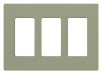 Lutron SC-3-GB Claro Three-gang Wallplate Greenbriar