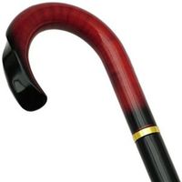 Twisted Sanded Nose Crook Cane High Gloss Black/Red  -Affordable Gift! Item #DHAR-9767400