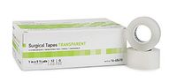 Medical Tapes. Case of 120 Silicone Surgical Tapes 1" x 5.5 yds. Non-sterile Transparent Tapes for dressings and Medical Devices. Reliable Securement & Gentle wear. Hypoallergenic, Latex-Free.