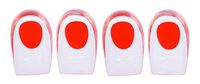 Kkika 4pcs Foot Care Tools Silicone Insoles Cushion Pads Heel Elastic Care Half Yard Shoe Insole Pad With Cloth Anti-fatigue Valgus (Red,Size S for US 6-9)