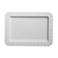 Party Essentials N5704 Deluxe Hard Plastic Appetizer Plate, 7" Length x 5" Width, White (Case of 288)