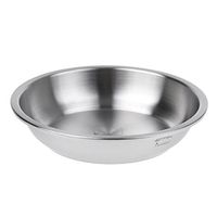 Durable 304 Stainless Steel Round Thick Deep Plate Dish Outdoor Camping Picnic Food Fruit Dessert Tableware Utensils 160-240mm/6"-9" - Silver, 240mm
