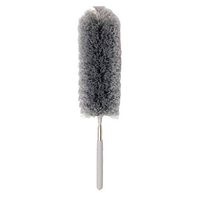 Microfiber Hand Duster with Telescopic Pole Microfiber Duster with Washable Bendable Head Hand Duster for Cleaning High Ceiling Fans, Blinds, Cobweb, Cars - Gray