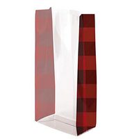 Buffalo Plaid Cello Treat Bags - 7.5 x 3.5 x 2in. (40)