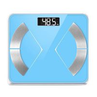CGOLDENWALL Smart Body Fat Scale Wireless Bathroom Scale Digital Body Composition Analyzer with iOS and Android APP for Body Weight, Fat, Water, BMI, BMR, Muscle Mass (Blue, Battery Type)