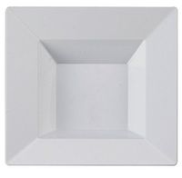 White Plastic Square 5 Oz Dessert Bowls - 1 Pack (10 bowls)