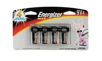 Energizer Alkaline Batteries 9 V Pack Of 4