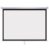 72" 4:3 Manual Pull Down Wall Mount Projector Screen
