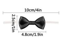 Black Twist Tie Bows for Bakery Candy Lollipop Cello Bag (50 Pack)