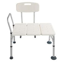 2019 New 3 Blow Molding Plates Aluminium Alloy Elderly Bath Chair Gray (White)