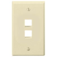 LEVITON 410802AP 2 PORT WALLPLATE, ALMOND