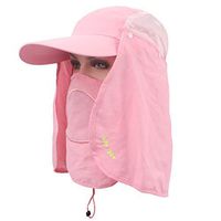 Meidexian888 Fishing Hiking Sun Hat for Men/Women,Summer Outdoor UV Protection with Face Neck Flat (Pink)