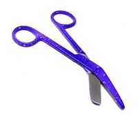 Purple Dew Drops Pattern Color Lister Bandage Scissors 5.5" (14cm), Stainless Steel