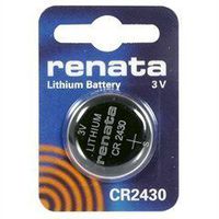 Renata #CR2430 Lithium Coin Battery 3V Blister Card Packaged for Peg Hook Durable New