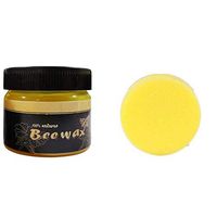 Ecurson Natural Wood Seasoning Beewax,Polish for Wood & Furniture Care,All-Purpose Waterproof Beewax for Wood Cleaner and Polish,with Sponge