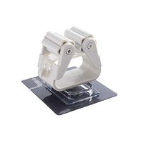 V-look 5Pcs Mop Hanger Wall Mount Broom Organizers Plastic Multifunction Detachable Practical Rust Free Non-Porous Installation for Kitchens Basements White