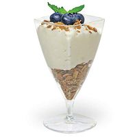 Majestic Settings Mini Collection Mini Champagne Cups, Heavyweight Clear Plastic 1.5oz Champagne Cups, Elegant Disposable Dessert Cups. (20 CT)