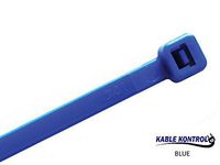 11" Color Cable Ties, 50 lb. Test, (100 Pack - All One Color) (Blue)