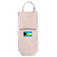 Bahamas Country Original Name Cotton Canvas Wine Bag Tote With Handles