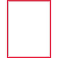 80 Red Border Letterhead Sheets