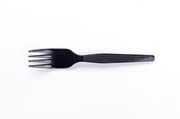 Dixie 6.31" Medium-Weight Polystyrene Plastic Fork by GP PRO (Georgia-Pacific), Black, FM527, (Case of 2,000)
