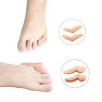 Yitoes Toe Separators, Bunionette Pads-4 Tailor's Bunion Corrector Spacers-Pain Relief for Little Toes (Beige)