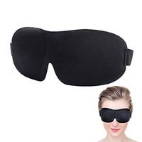 Egolanding Sleep Mask, Lightweight and Comfortable, Super Soft, Adjustable 3D Contoured Eye Masks for Sleeping, Shift Work, Naps, Night Blindfold Eyeshade for Men and Women, Black/Blue/Purple (Black)