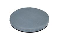 ObboMed SS-2750G 360°Rotation Compact Portable Swivel Padded Seat Cushion with Non-Skid Plastic ABS Base, Washable Velour Cover, Easy Movement for Back Hip Tailbone Pain Size 15” x 2”, (Grey)
