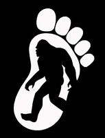 Makarios LLC Footprint Bigfoot Cars Trucks Vans Walls Laptop MKR| White |5.5 x 3.75|MKR658