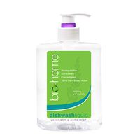 bio-home Dishwash Liquid - Lavender & Bergamot, Biodegradable, Eco-Friendly, Concentrated, 100% Plant Based Active, 17 FL OZ