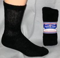Diabetic Crew Socks (1 Dozen Pairs) (13-15, Black)