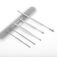 IETONE Set of 5 Ear Wax Removal, Ear Curette Earwax Removal，Ear Pick Stainless Steel Medical Grade with Storage Box
