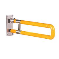 Bathroom safety rails Folding bathroom handrails, old people, non-slip, barrier-free, safe, disabled bathroom, toilet railing, toilet, toilet (Color : Yellow, Size : 60CM)