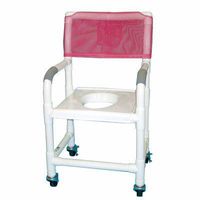 Standard Deluxe Shower Chair with Clamp On Seat Footrest: Without Footrest, Color: Mauve