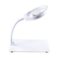 ZH Magnifier Magnifier/LED Light Desktop Magnifier with Light 10X Lens Best Large Size Illumination Reading Magnifier Applicable to Books Newspaper Map Coins Jewelry Hobbies and Crafts Dimmable