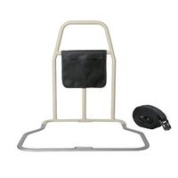 EGCLJ Bedside Safety Armrest with Storage Pocket, Bed Assist Rail Handle and Fall Prevention Safety Hand Guard Grab Bar for Elderly, Handicap, Kid