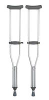 McKesson Push-Button Aluminum Crutches with Euro-Style Clip - 300 lbs. Capacity - 8 Pair/Case - 43083880