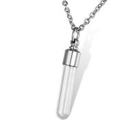 HOUSWEETY Oil Diffuser Necklace-Glass Memorial Locket Pendant, 22" inch Chain