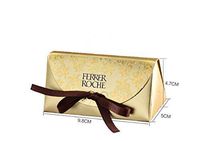 Aries Tuttle Gold Creative Wedding Favors Boxes Party Candy Boxes Gifts with Ribbons 10cm*5cm*5cm